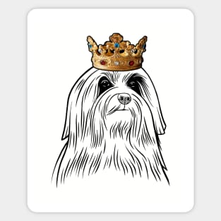 Lowchen Dog King Queen Wearing Crown Sticker